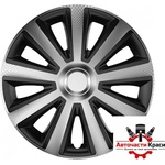 Versaco Тасове за джанти 14'' Versaco Carbon Aviator - Silver / Black (56074) - avtochastikrasi