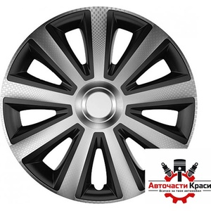 Versaco Тасове за джанти 14'' Versaco Carbon Aviator - Silver / Black (56074) - avtochastikrasi