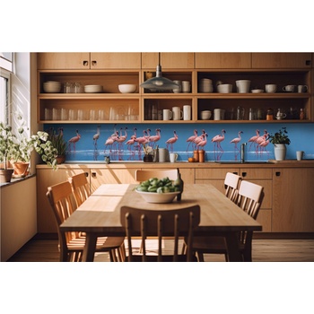DIMEX ART s. r. o Фототапет за кухня - фламинго 420 x 60 см