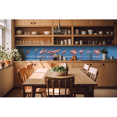 DIMEX ART Фототапет за кухня - фламинго 420 x 60 см