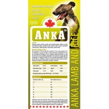 Anka Lamb & Rice 18 kg