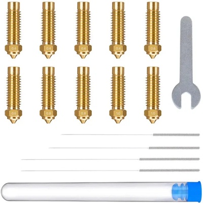 Sada mosadzných trysiek pre ELEGOO Neptune 4 Plus / 4 Max (0,4 mm x 4, 0,6 mm x 2, 0,8 mm x 2, 1,0 mm x 2)