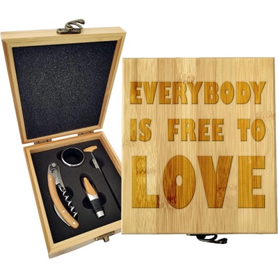 Sablio Dárková sada na víno Everybody is free to love: 147×168×49 mm