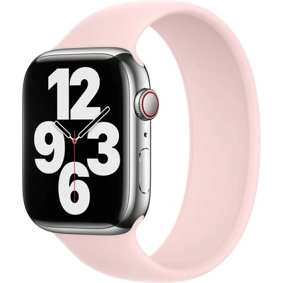 Apple Оригинална силиконова каишка за Apple Watch 38мм, 40мм, 41мм, 42мм (2024) - Apple Solo Loop Silicone Band Size 3 Chalk Pink