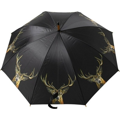 Mars & More dáždnik s jeleňom Black Deer čierny
