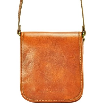 Gregorio 855T pánská kožená malá Crossbody taška světlehnědá