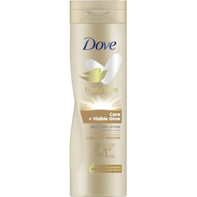 Dove Nourishing Body Care Visible Glow samoopaľovacie mlieko Fair-Medium 250 ml