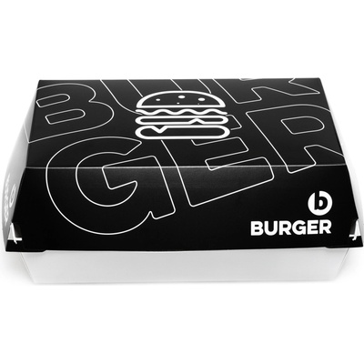 Exxprespack obal burger veľký 21,7x13x10 345G/M2 čierna