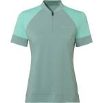 Vaude Дамска фланелка с къс ръкав за колоездене Vaude Women's Altissimo Q-Zip Shirt Cycling jersey - Dusty Fern Uni - размер 40 (EU) (156-1315-1713)