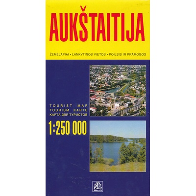 Aukštaitija cestovní mapa 1:250 000