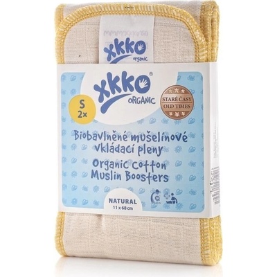 XKKO Kikko Organic Vkládací pleny Old Times Natural S 2 ks