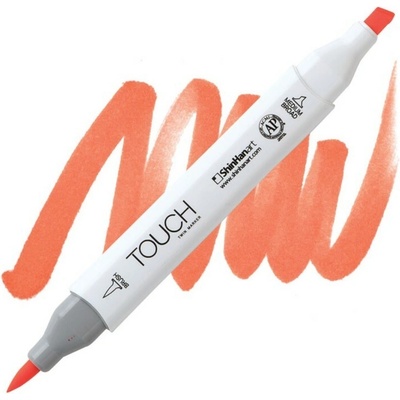 Lihová fixa TOUCH oboustranná Brush & Chisel, Fluorescent orange (F122)
