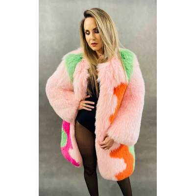 Max Original Leather Kožuch z pravej líšky 23511 pink