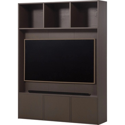 WOOOD Тъмнокафяв TV комплект от масивен бор 160x215x40 cm Meggy - WOOOD (377557-MI)