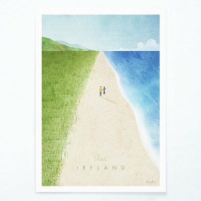 Travelposter Ireland plakát barevná/modrá