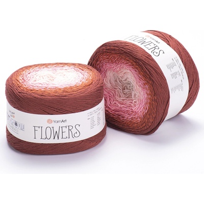 Yarn Art příze Flowers 288 smetanová, růžová, cihlová