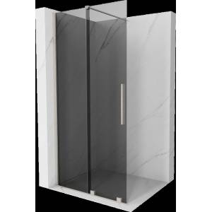 Mexen Velar плъзгаща се душ стена Walk-in 75 x 200 cm, графит 8 mm, четкан никел - 871-075-000-43-97 (871-075-000-43-97)