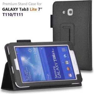 Samsung Galaxy Tab 3 Lite 7.0 SM-T110 Кожен Калъф + Протектор