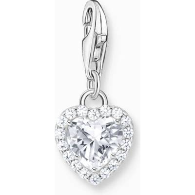Thomas Sabo prívesok charm Silver white heart 2202 051 14