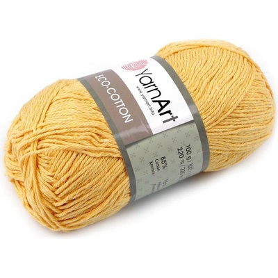Pletací příze Eco-Cotton 100 g Varianta: 3 (764) hořčicová světlá, Balení: 1 ks 55046/138279/253503