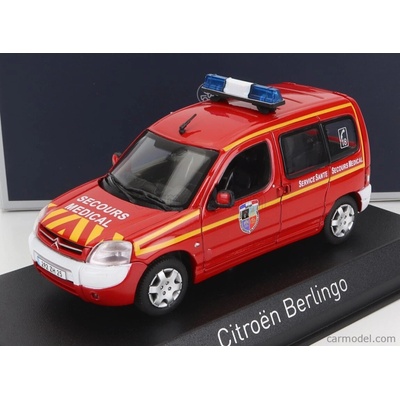 Norev Citroen Berlingo Pompiers Secours Medical 2004 Červená Bílá 1:43