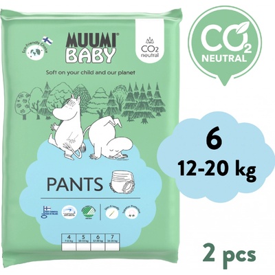 Muumi Baby Pants 6 Junior 12-2 kg 2 ks
