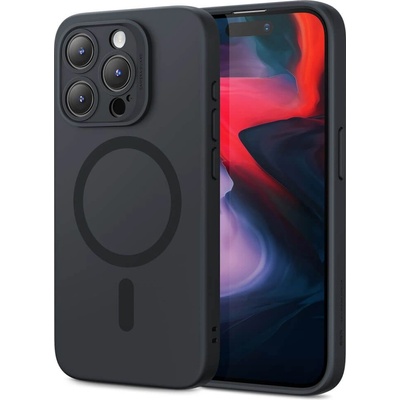 ESR Magsafe Силиконов Калъф за iPhone 15 Pro Max, ESR Cloud Magnetic Case, Черен (4894240178102)