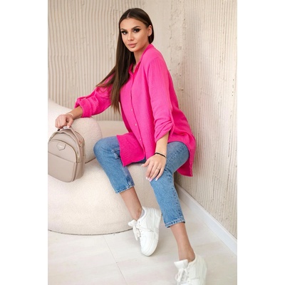 Fashionweek dámská mušelínová košile z bavlny K208 Růžovy