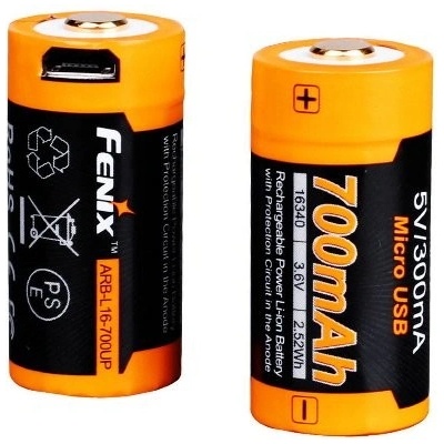 Fenix RCR123A 16340 3,6V Micro USB nabíjateľná
