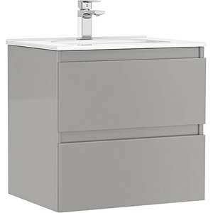 Gala Комплект стенен шкаф Gala Daily сив, 2 чекмеджета с мивка 60 см (G7895030)