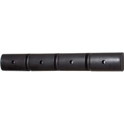 Nástenný ochranný profil 1000, z polyetylénu (PE), čierny, 1000 x 50 x 125 mm, súprava = 2 ks