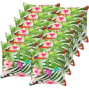 vidaXL Калъфка за възглавница 12 бр. HOUTEN Черно 50 x 50 cm Полиестер (919200)