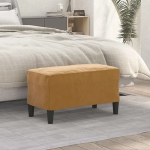 vidaXL Пейка, кафява, 70x35x41 см, кадифе (349404)