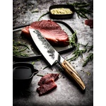Forged Кухненски нож Forged - Ръчна изработка - Холандия- японска стомана VG10 - Серия Katai - Santoku 18 см