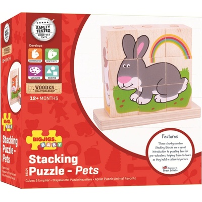 Bigjigs Baby Nasazovací kostky zvířátka