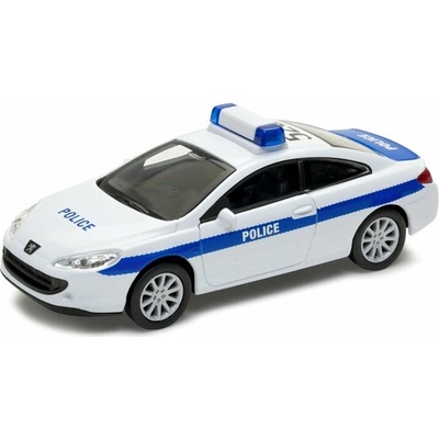 Welly Peugeot 407 Coupé Police 526 Biela 1:34