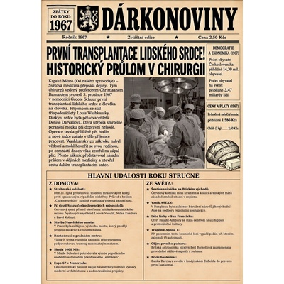 aDarčeky Dárkonoviny 1967 – retro noviny z roku narození