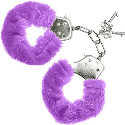 S Pleasures Furry Cuffs Purple