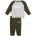 PUMA Minicats Ess Raglan set - Green / Grey (Dark Olive)