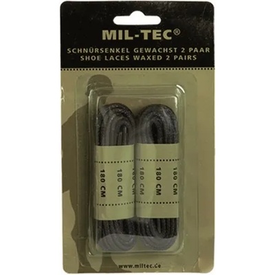 Mil-Tec Co Восъчни връзки за обувки, черни, 140 см (12913002)