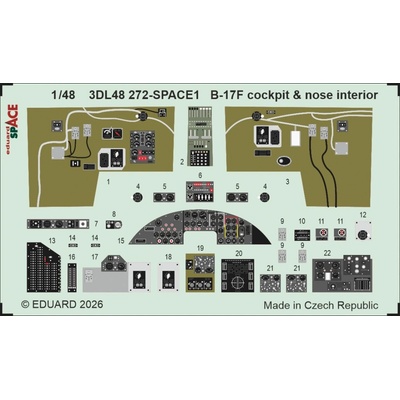 EDUARD REVELL B-17F cockpit & nose interior SPACErecommended for 1:48