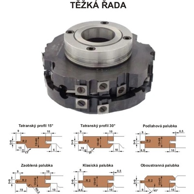 Sada fréz na pero a drážku s VBD 560 CF - KOMPLET - TĚŽKÁ ŘADA