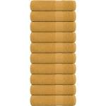 vidaXL Кърпи за баня FROGN 10 бр. Златни 100x150 см 360 г/м2 (136814)