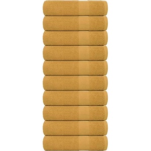 vidaXL Кърпи за баня FROGN 10 бр. Златни 100x150 см 360 г/м2 (136814)
