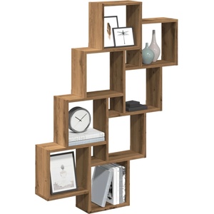 vidaXL Стенен кубичен рафт, дъб артизан 90x15x119, 5см (856597)