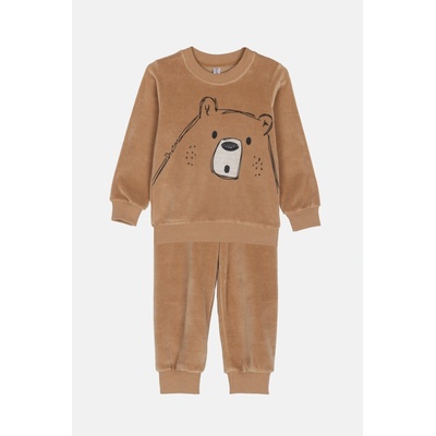 JOYCE Chlapecké bavlněné pyžamo BEAR Hnědá