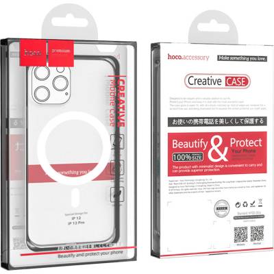 hoco. Гръб Hoco TPU magnetic protective case за iPhone12/12 Pro - Прозрачен