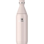STANLEY Светлорозова термо бутилка от неръждаема стомана 600 ml All Day Slim Bottle Rose Quartz - Stanley (100000108578)