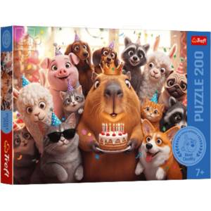 Trefl - Puzzle Capibara and Birthday Cake - 200 piese