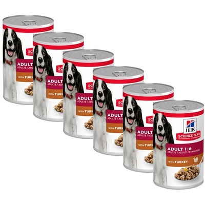 Hill's Hill s Science Plan Canine Adult Turkey 6 x 370 г